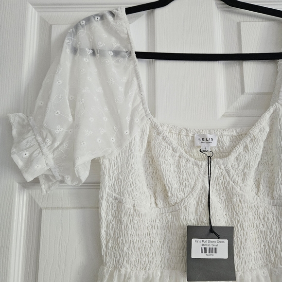 Le Lis White Puff Sleeve Sundress - Picture 3 of 7